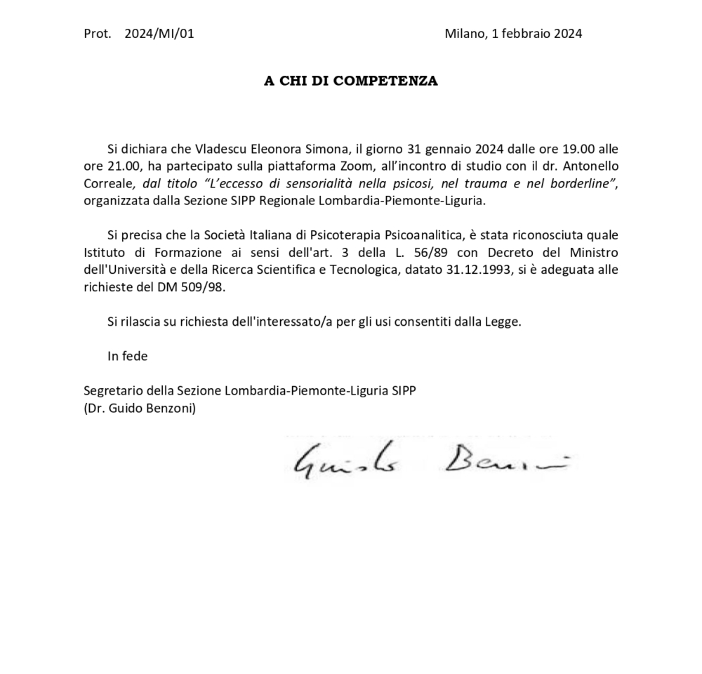 Attestato di partecipazione Antonello Correale del 31.01.24 SIPP Milano_page-0001